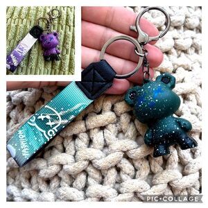 Grunge Bear Keychain